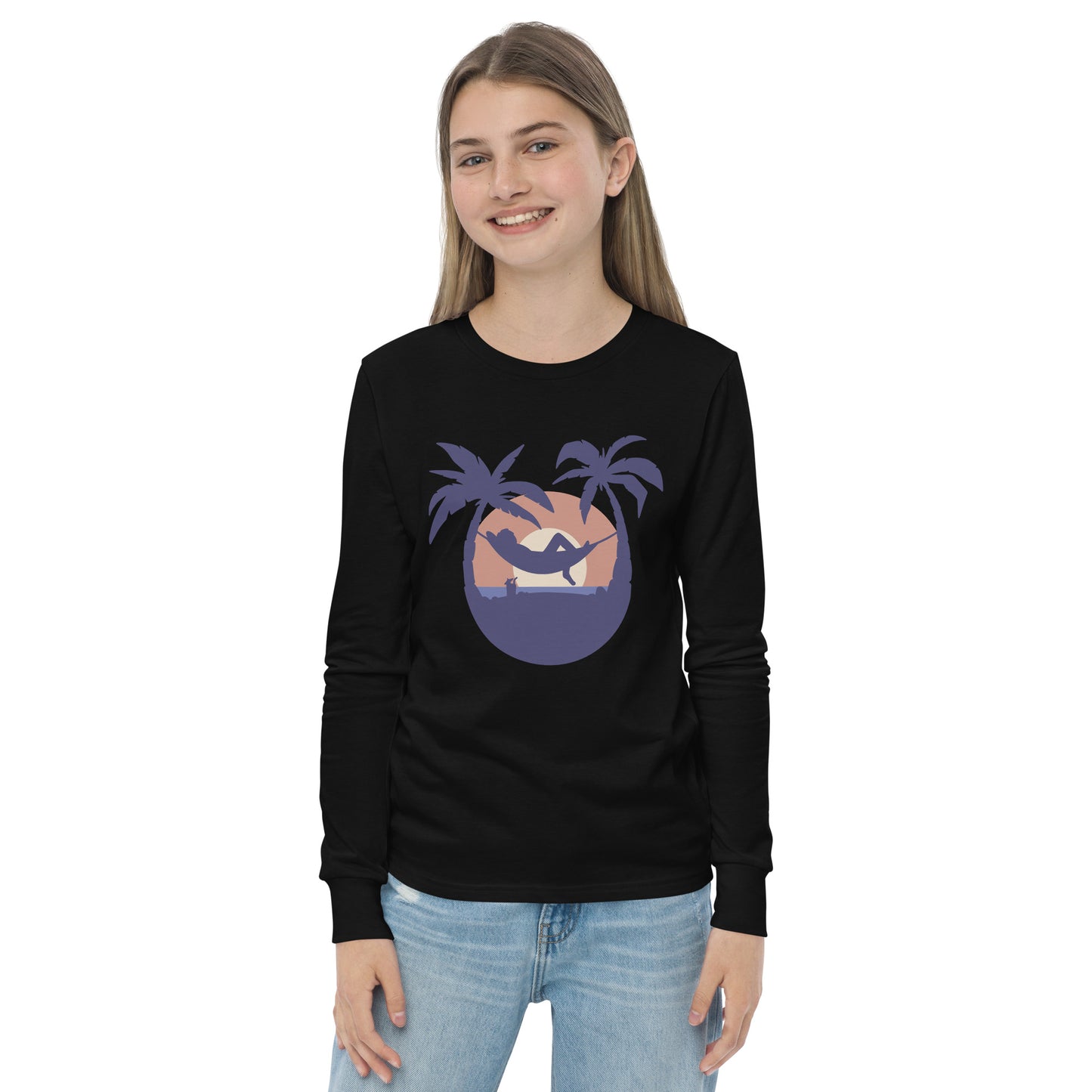 sunset beach girls long sleeve