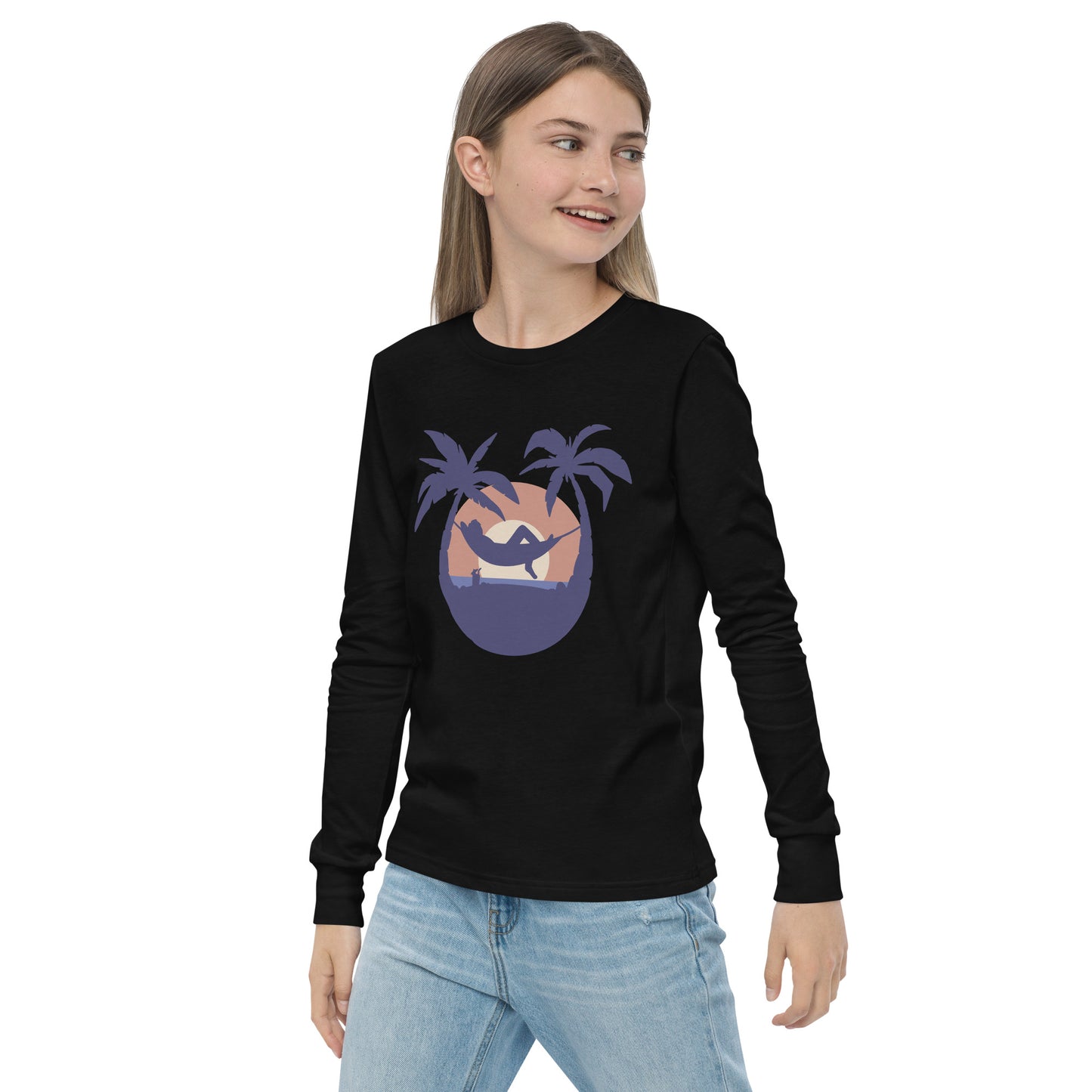 sunset beach girls long sleeve