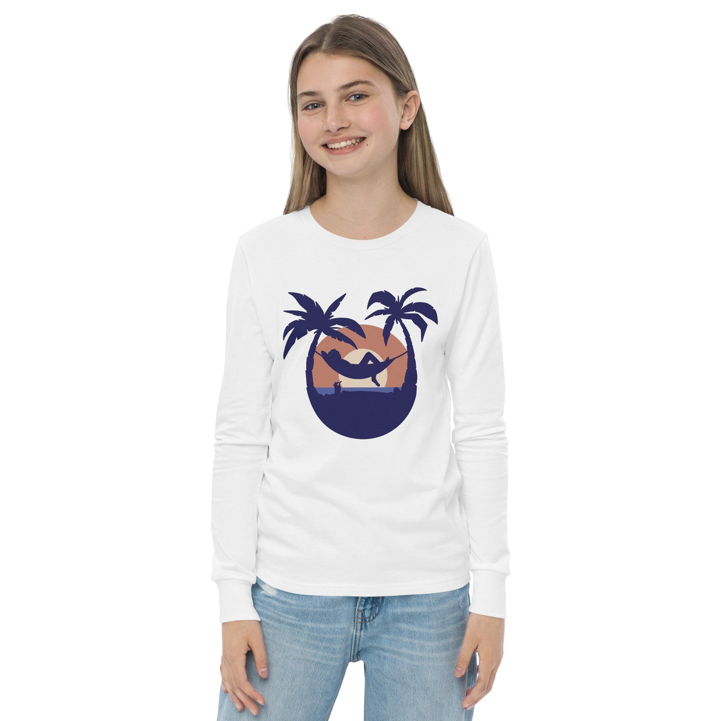 sunset beach girls long sleeve